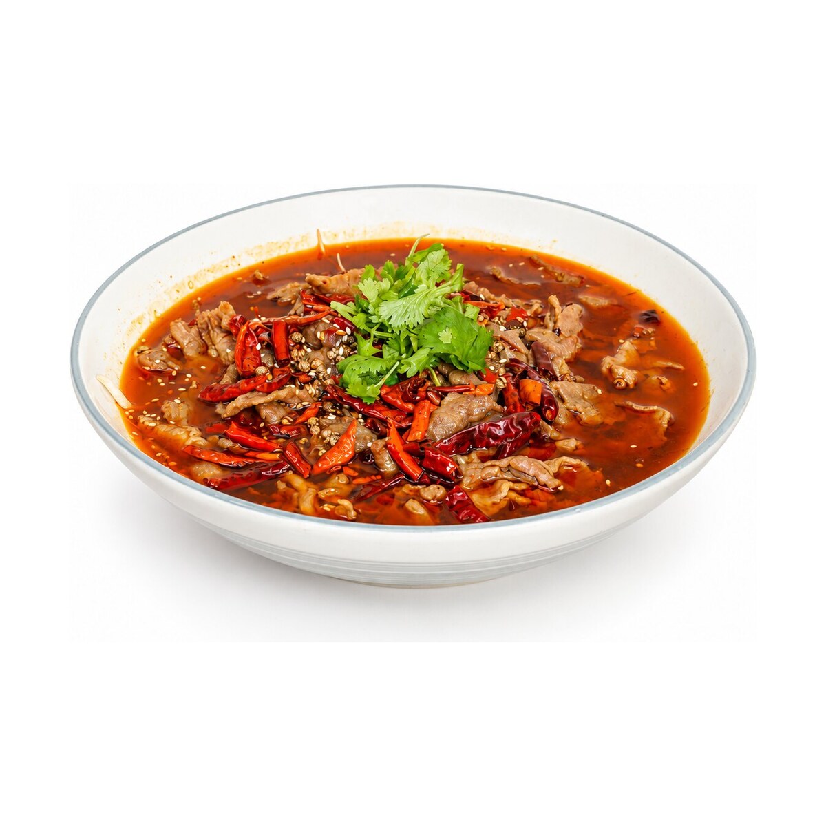 בקר שלוק בשמן צ'ילי ונבטים — Poached Beef in Chili Oil with Bean Sprouts