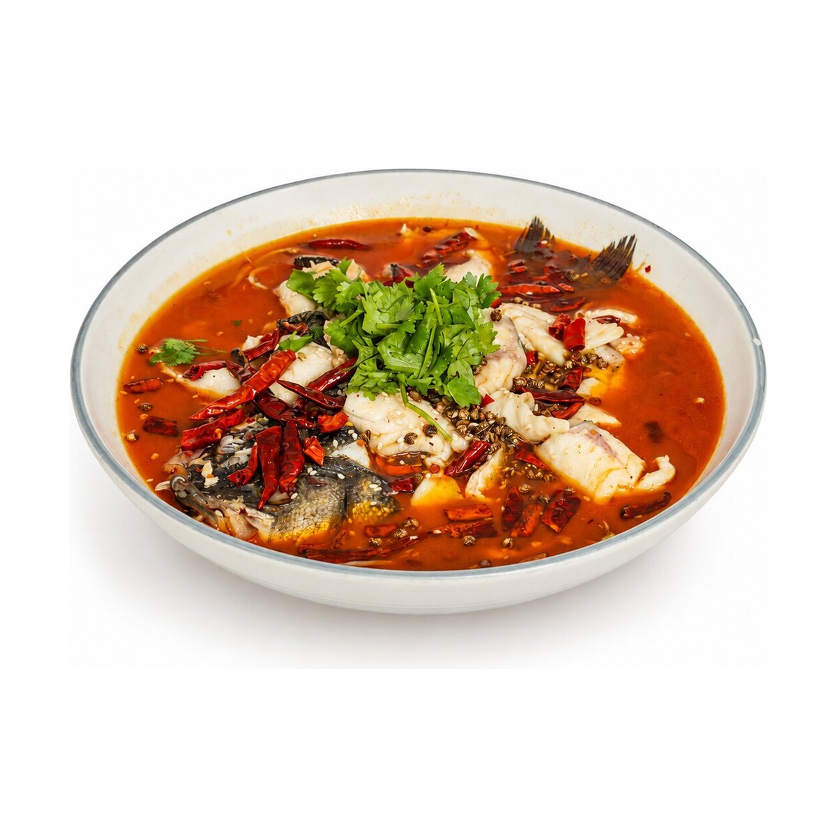 דג שלוק בשמן צ'ילי ונבטים — Poached Fish in Chili Oil with Bean Sprouts