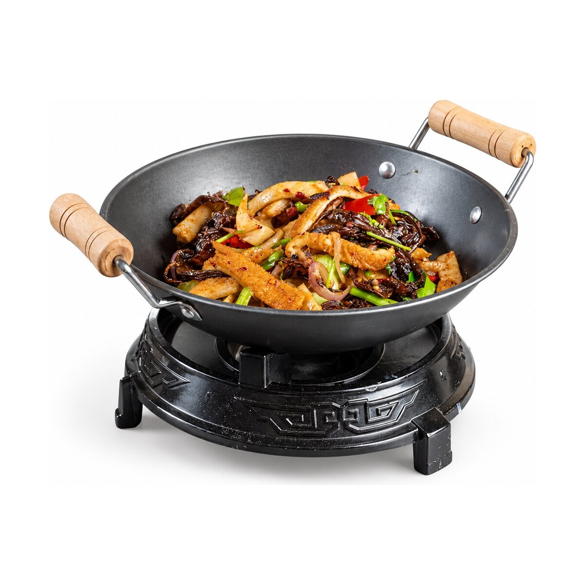 כרס בקר עם פטריות עץ התה — Stir-Fried Beef Tripe with Tea Tree Mushrooms